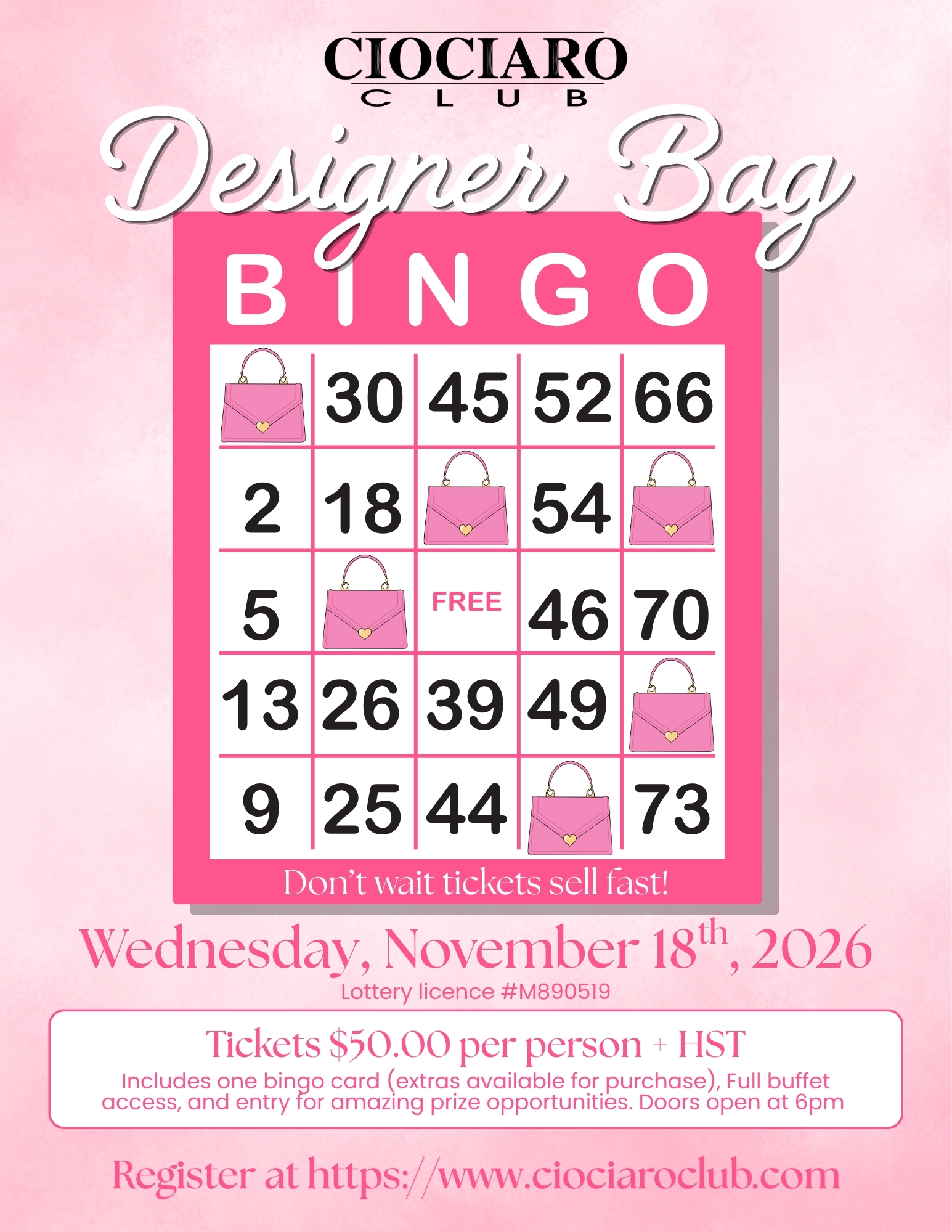 Designer Bag Bingo