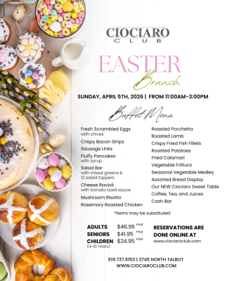 Easter Brunch 2026 - 12:30 PM Seating Time