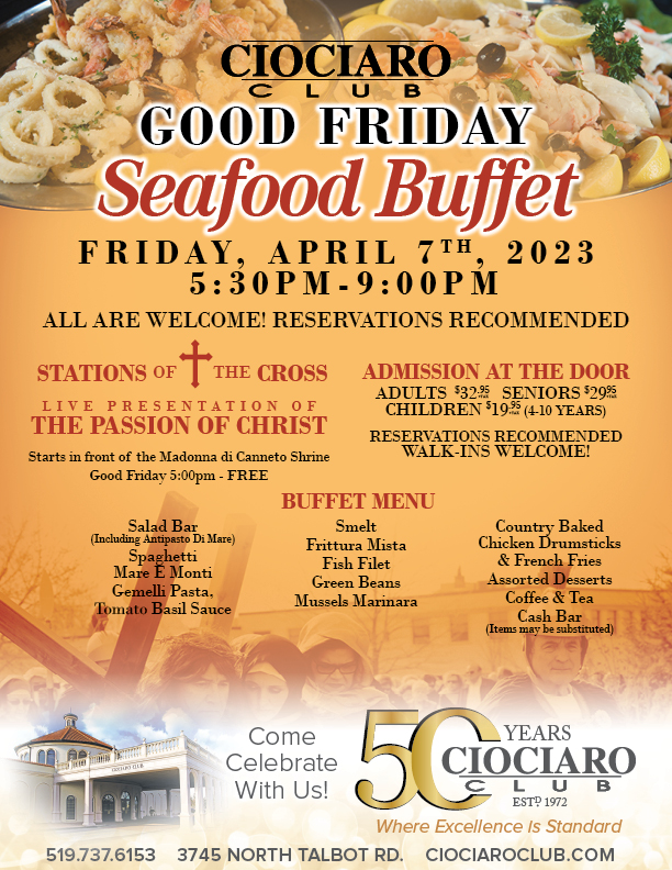 Good Friday Seafood Buffet