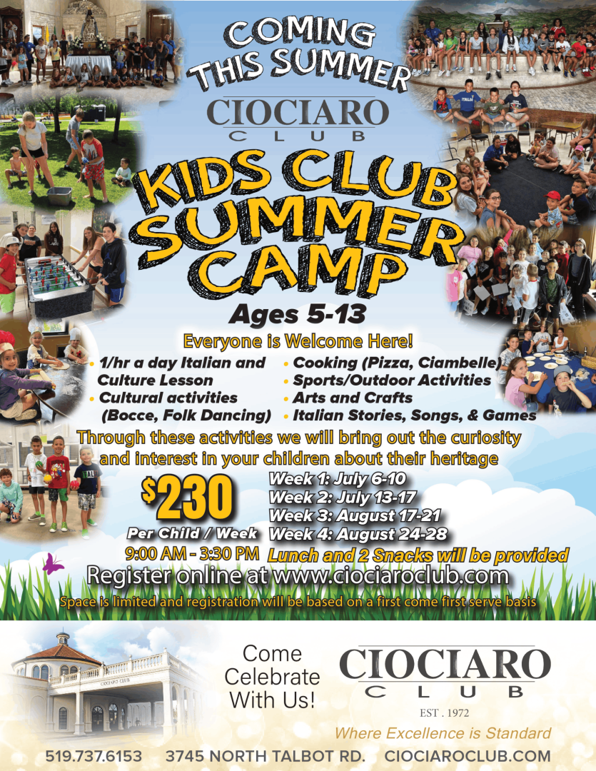 Kids' Club Camp July 13 - July 17 SOLD OUT