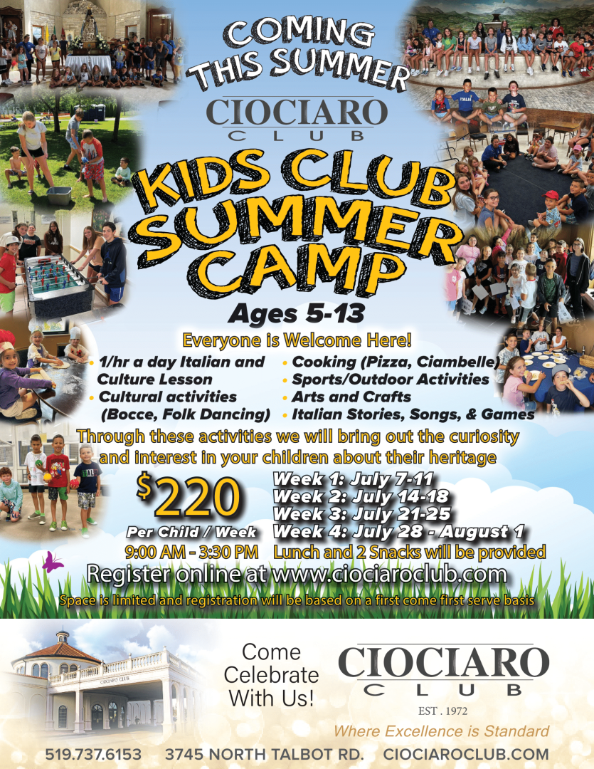 Kids' Club Camp July 7 - July 11