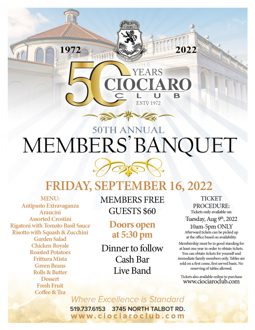 50th Membership Banquet